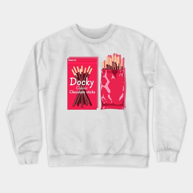 Japanese classic chocolate sticks Crewneck Sweatshirt by AnGo